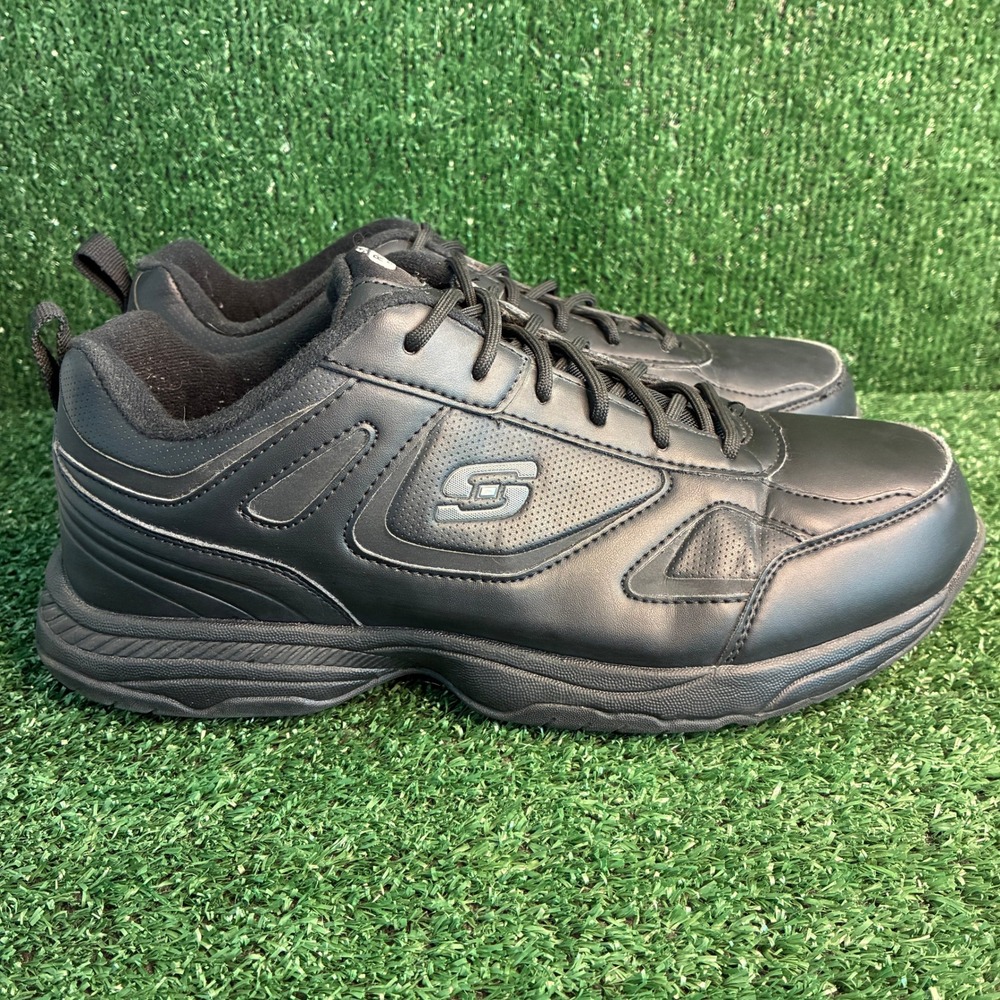Skechers Work Relaxed Fit Dighton Slip Resistant EH Sneaker Black Mens 9.5 Wide